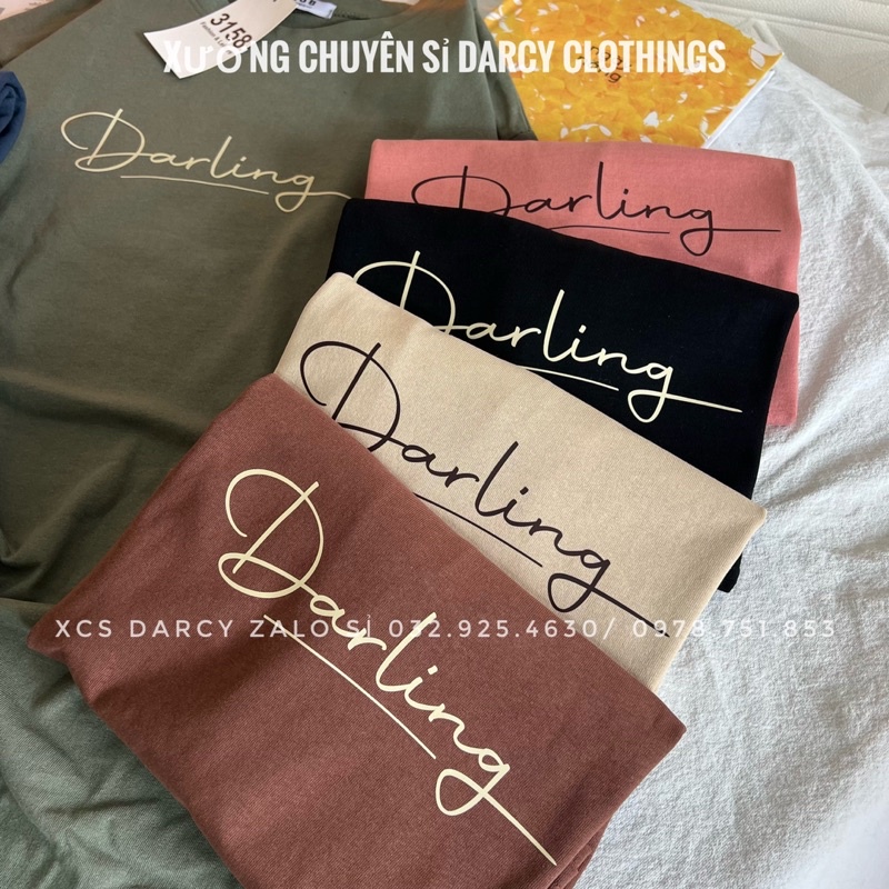 áo thun 3158  FREESHIP  Darling áo thun cotton nam nữ unisex