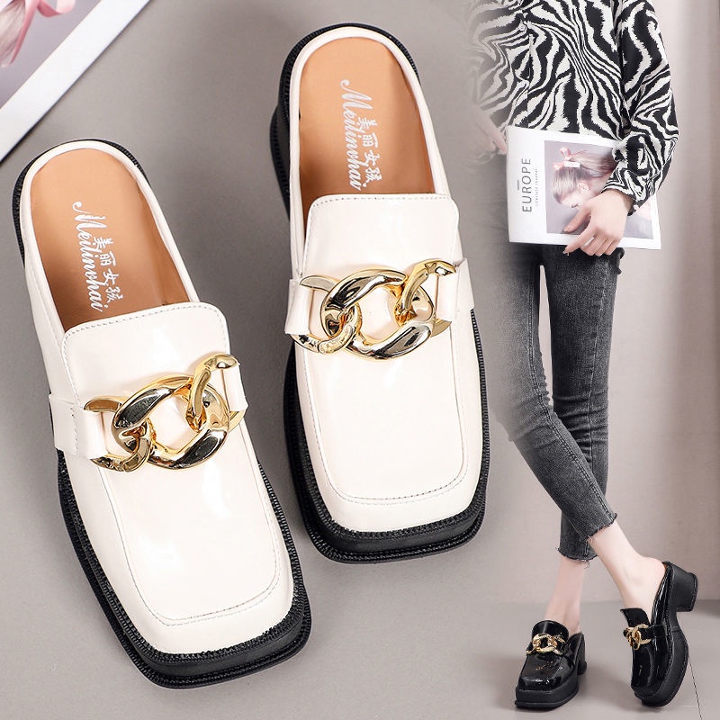 Dép Bít Mũi Đế Dày Tăng Chiều Cao Thời Trang Xuân Hè Mới Cho Bạn Gái