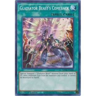 Thẻ bài Yugioh - TCG - Gladiator Beast's Comeback / MP20-EN184'