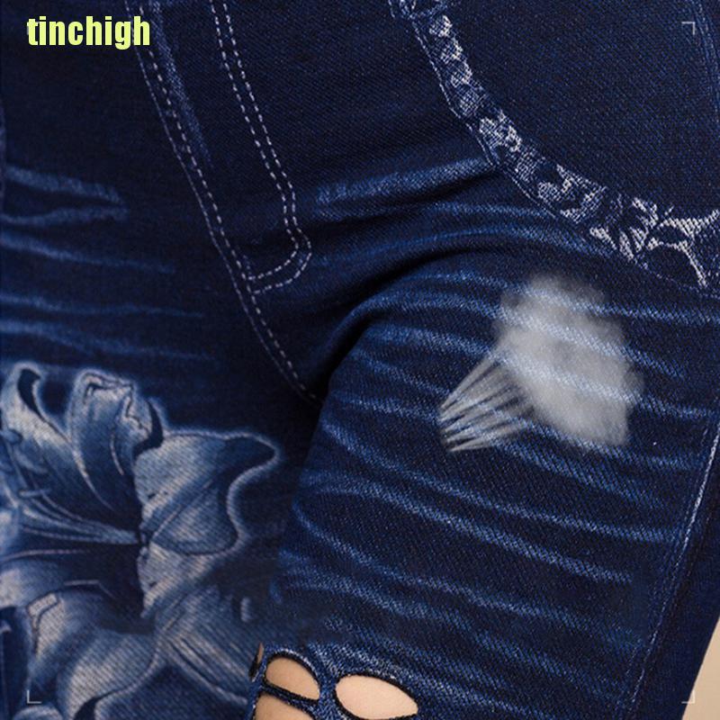 Quần Legging Giả Jean Phong Cách Trẻ Trung Dành Cho Nữ