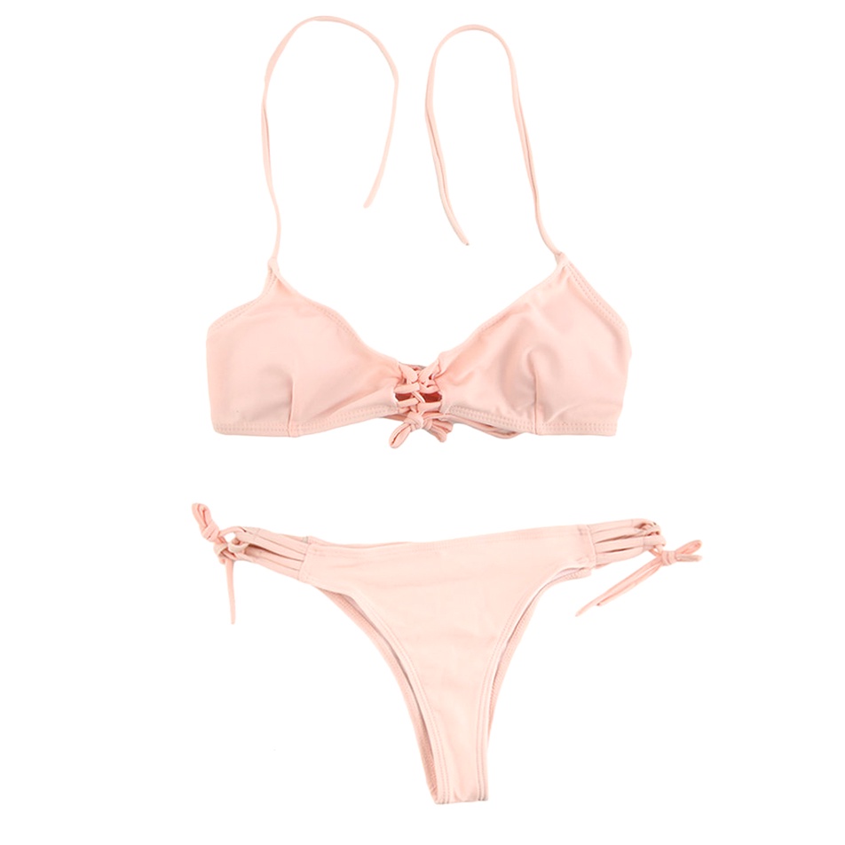 Women Bikini Set Exquisite Female Bandage Swimwear Charming Ladies Padded Bra