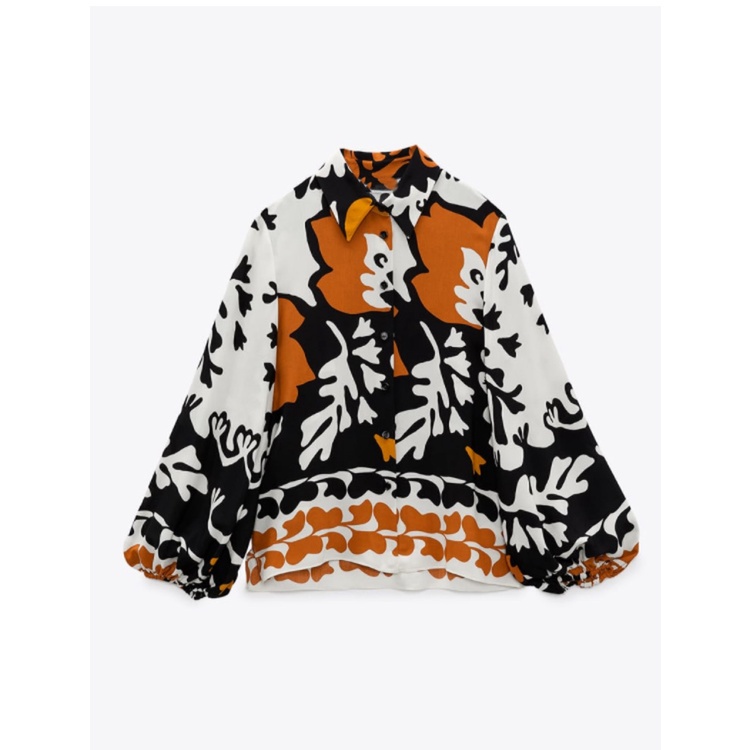 Zara Bộ Áo Sơ Mi + Quần Short Thời Trang Mùa Hè Năng Động 2831181 2942180 2843180Áo blouse