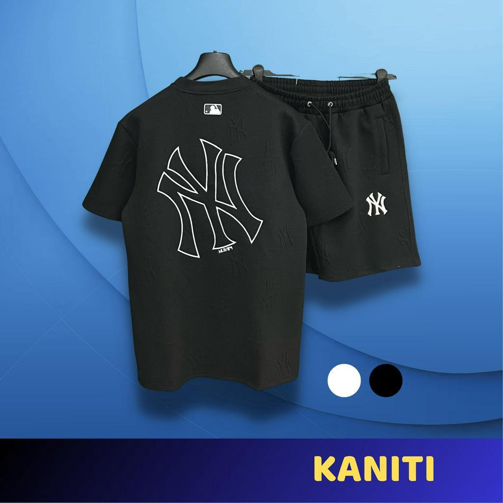 Bộ Hè Nam NY Vân Nổi Cao Cấp, Bộ Quần Áo Thun Ngắn Tay Cổ Tròn - AK76