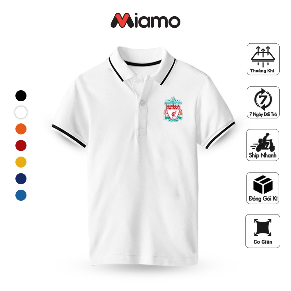 Áo thun polo unisex Miamo CLB Liver pool basic phom ôm thoải mái, vải ko nhăn xù dành cho nam nữ MO9