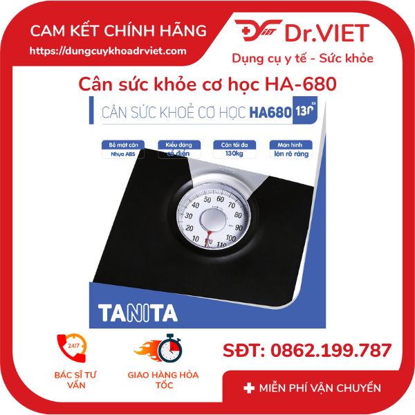 CÂN SỨC KHỎE CƠ HỌC HA-680 (HIỂN THỊ SỐ CÂN CHÍNH XÁC VỚI THIẾT KẾ ĐƠN GIẢN,SANG TRỌNG,HIỆN ĐẠI,NHIỀU MÀU SẮC) - DR VIET