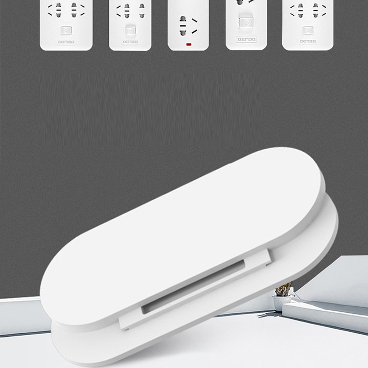 Set 2 Miếng dán tường AB trượt cài đa năng treo ổ điện điều khiển điều hòa modem wifi Giá hai mặt dính siêu chắc chữ T