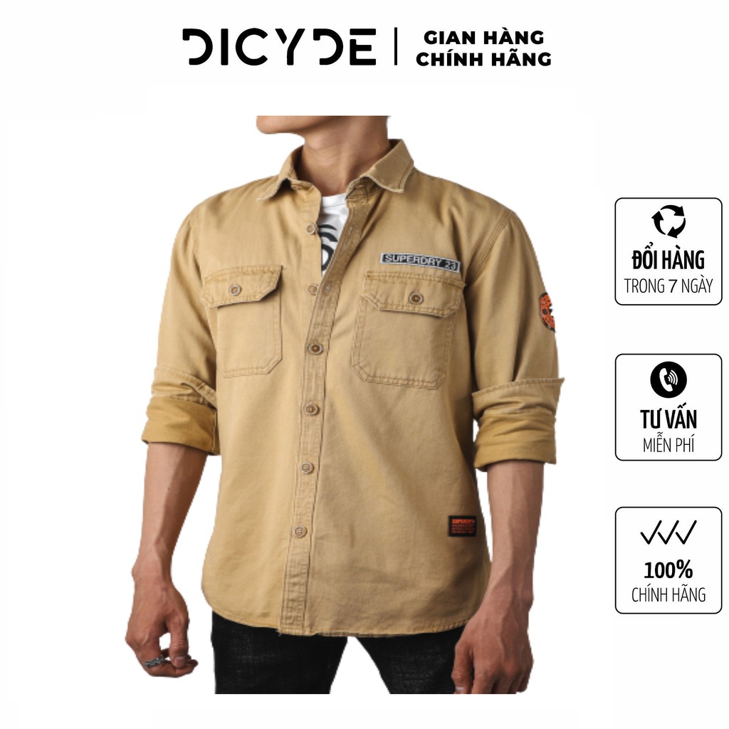 Áo sơ mi kaki dài tay form rộng cao cấp DICYDE SU.11