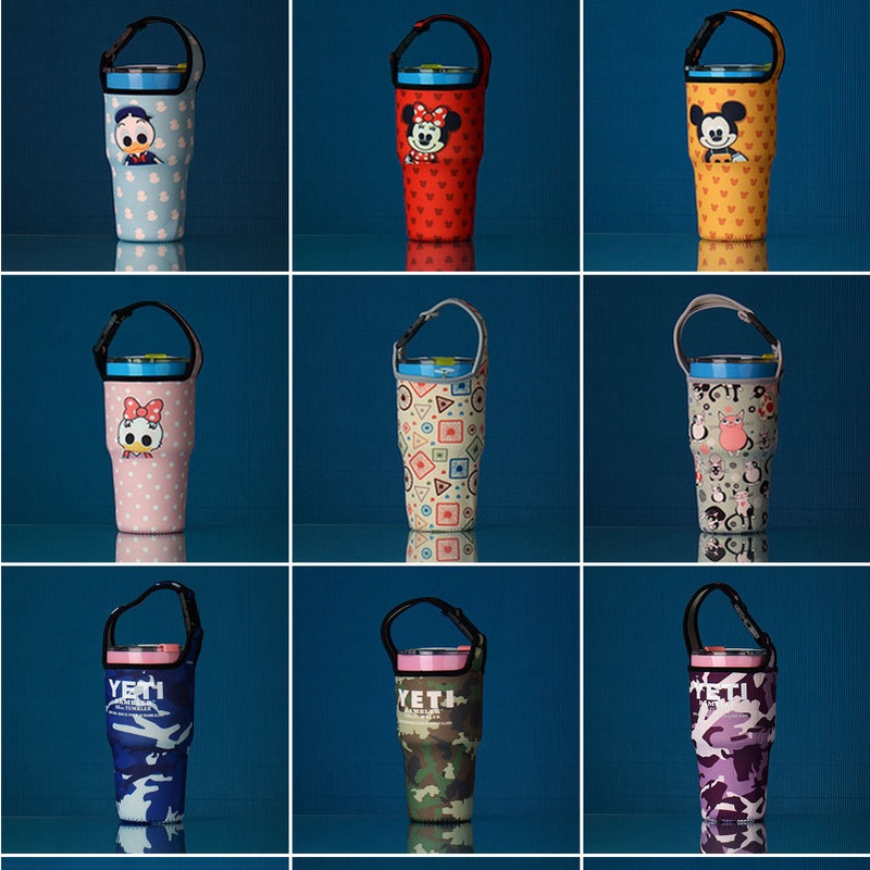 Bộ Cốc Uống Nước Co Giãn Họa Tiết Hoạt Hình Sáng Tạo