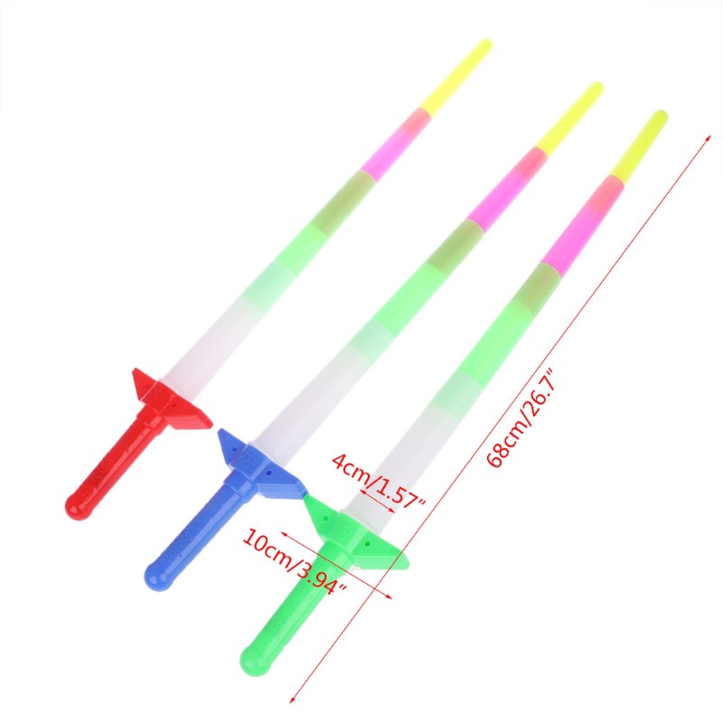 Kiếm nhựa đồ chơi kéo dài được có đèn LED laser màu sắc cầu vồng mới dự tiệc vui nhộn dành cho trẻ em