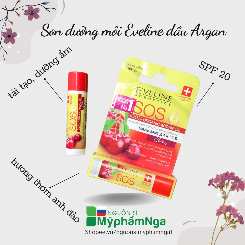 Son dưỡng môi Eveline dầu Argan