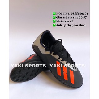 GIÀY ĐÁ BÓNG TRẺ EM SIZE 30-37 . KHÂU KÍN ĐẾ . TẶNG TẤT