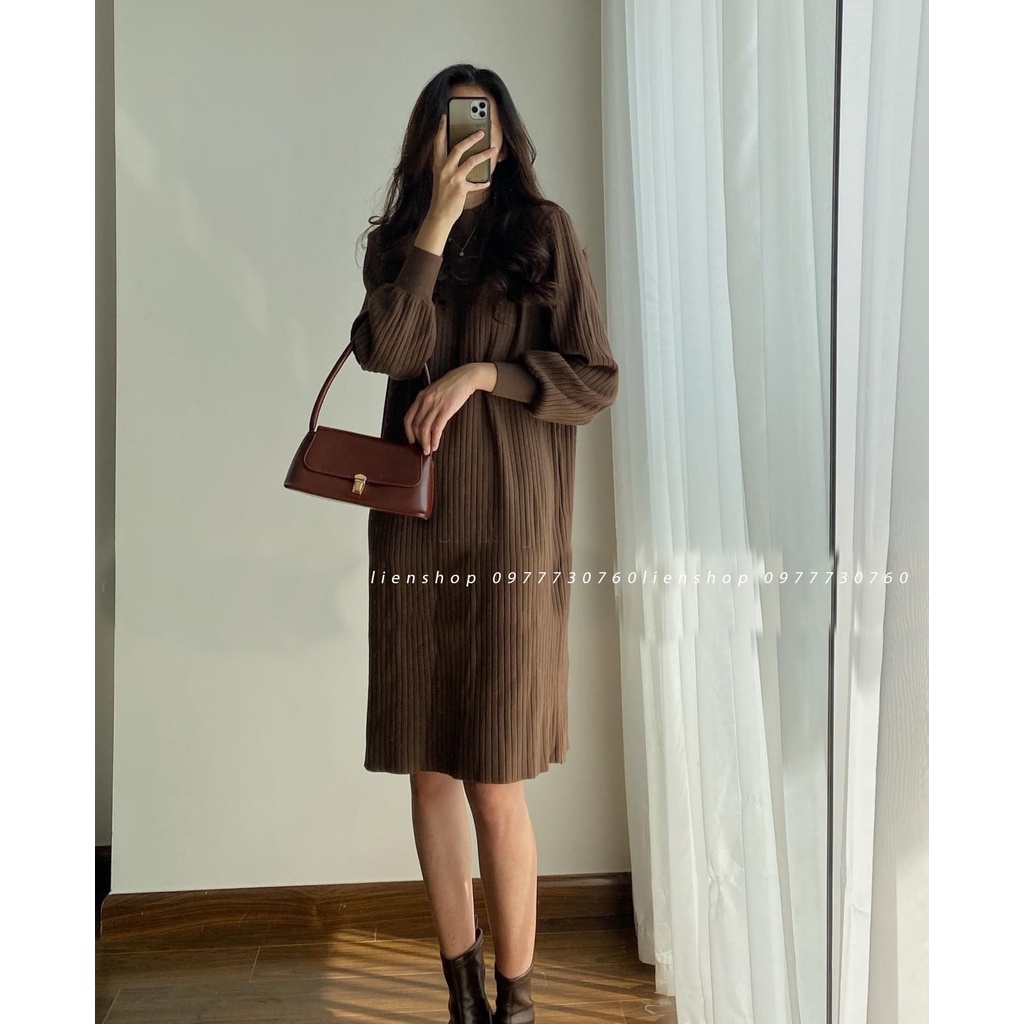 Váy Len Nữ xuông Tay Bồng Bo Chun (ảnh thật) | BigBuy360 - bigbuy360.vn