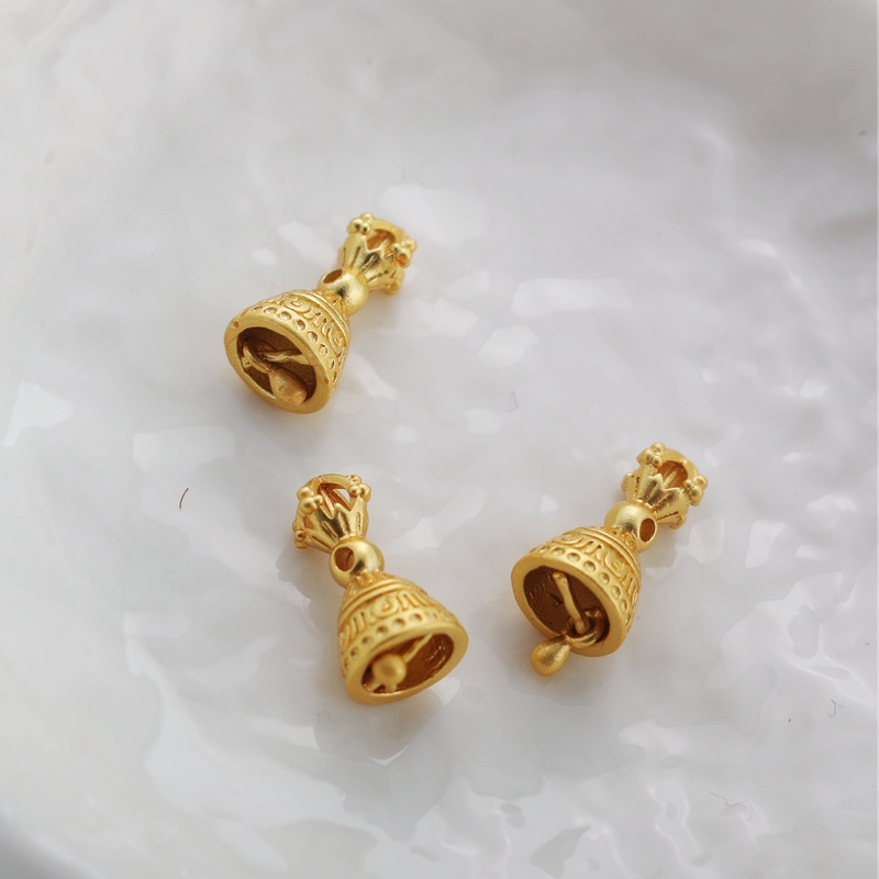 Chuông Cài Tóc Bằng Đồng 18k Lỗ Lớn 8 * 15mm Chuyên Dụng Làm Đồ Trang Sức diy