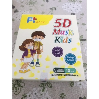 Khẩu trang trẻ em pt 3d mask - hộp 10 cái