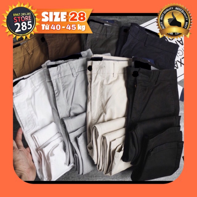 🏆SIZE 28🏆 CHẤT LƯỢNG 🔥 Các mẫu Quần Kaki vnxk store285 S28L1 cao cấp - co giãn - Slimfit