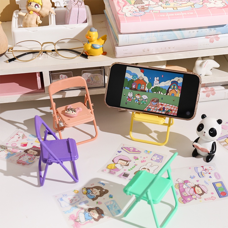 Giá đỡ điện thoại hình chiếc ghế đa năng kiểu dáng đáng yêu