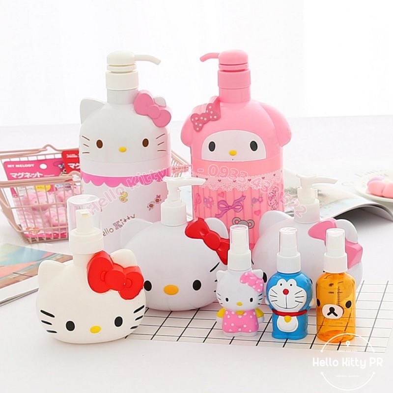 Bình chiết dầu gội, sữa tắm Hello Kitty