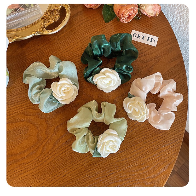 Dây Cột Tóc Hình Hoa Trà Dễ Thương Dành Cho Nữ