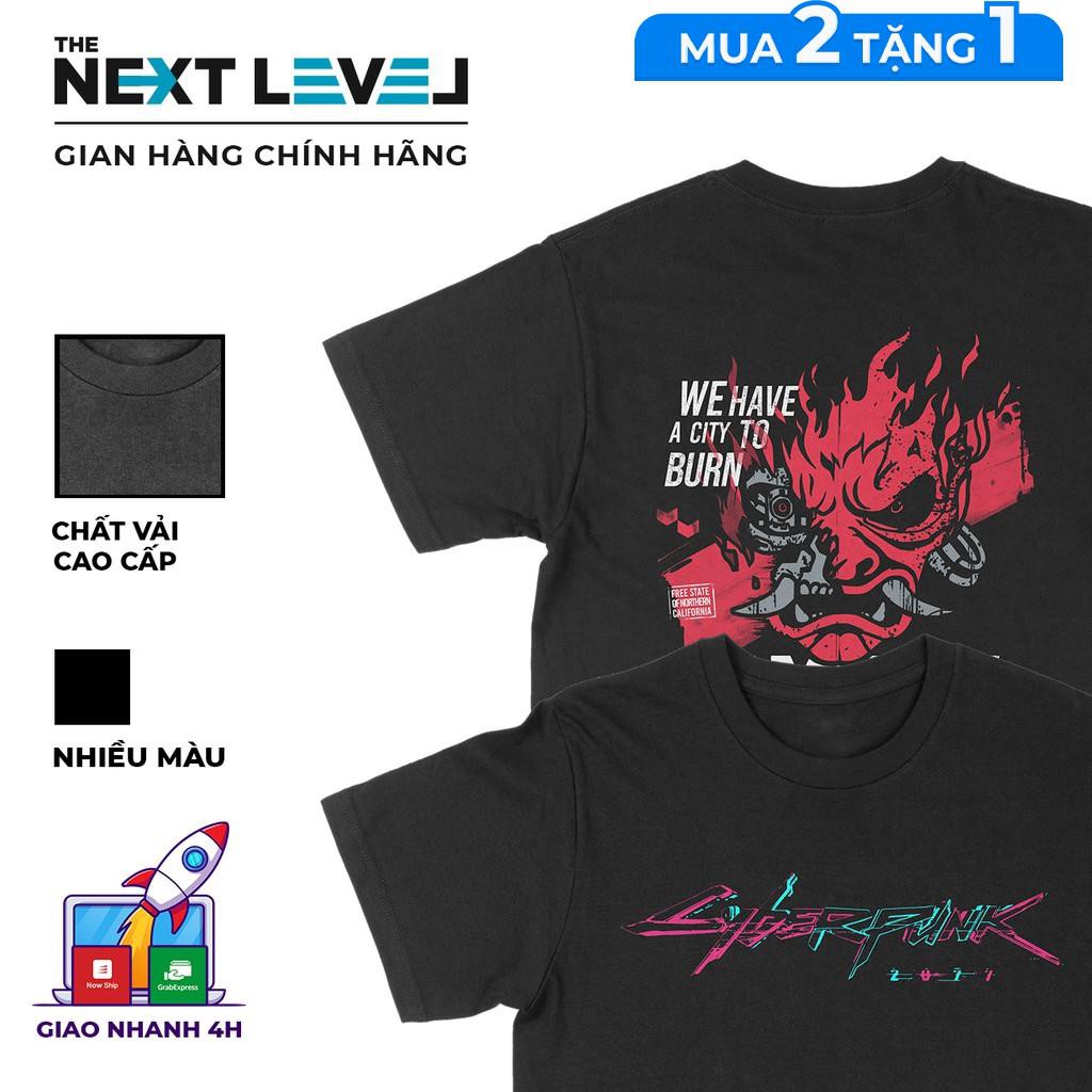 Áo thun Cyberpunk 2077 Neon Unisex THE NEXT LEVEL, Cotton 100% nam nữ - BT0003