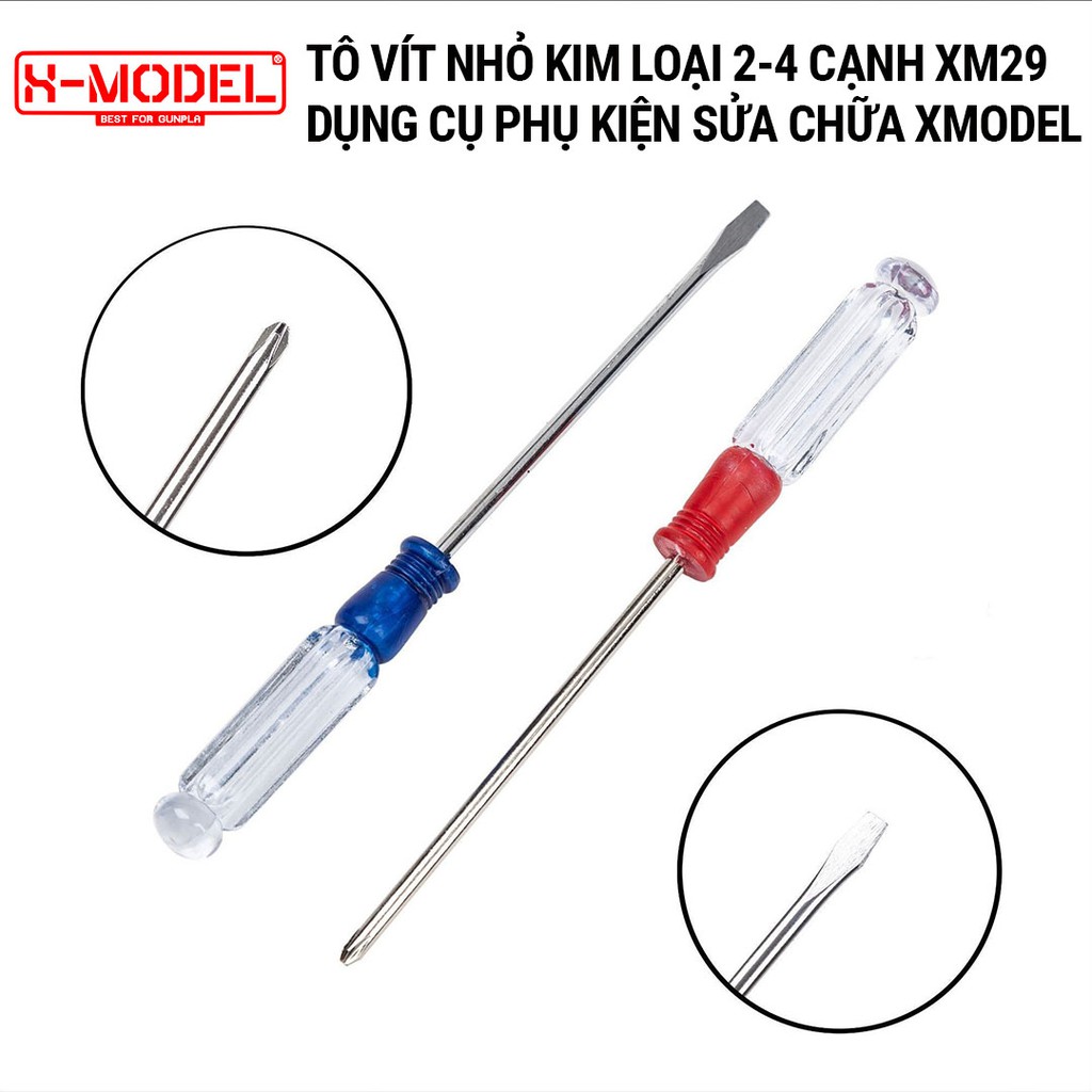 Dụng cụ tô vít 2 cạnh và 4 cạnh XM29 dụng cụ sửa chữa linh kiện, tháo lắp thép chống rỉ XMODEL