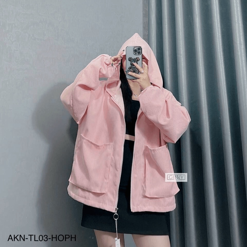 (HCM) ÁO KHOÁC NHUNG NỮ FORM RỘNG CÓ MŨ TRÙM ĐẦU SIÊU XINH , THỜI TRANG HÀN QUỐC NỮ TÍNH KOKO MI FASHION