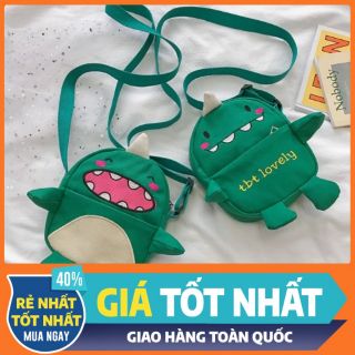 TÚI ĐEO CHÉO[HÀNG CUTE DÀY DẶN] KHỦNG LONG XANH