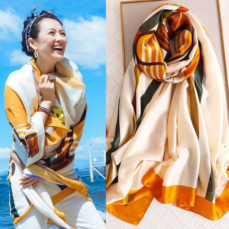 Khăn choàng lụa chống nắng thời trang mùa hè 180*90cm