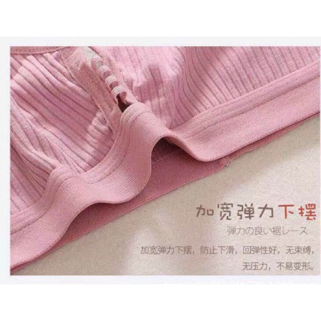 (Hot Bỏng Tay) Áo lót bra cotton gân tăm trẻ trung mã 8816