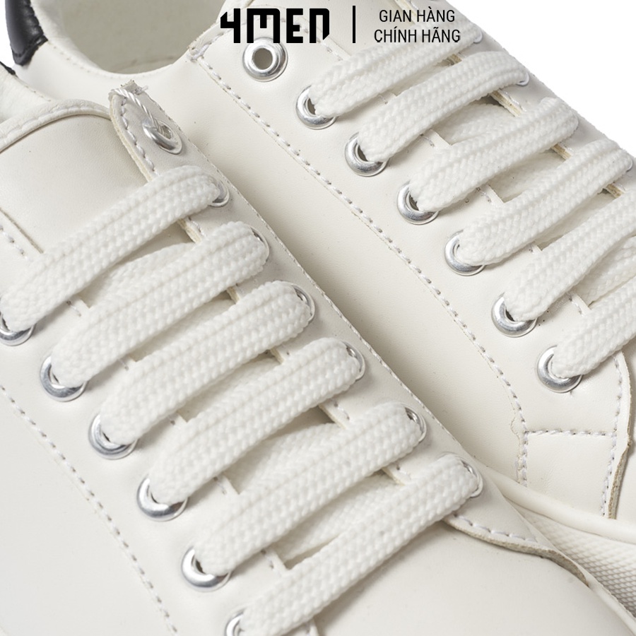 Giảy thể thao sneaker nam đẹp 4MEN G007 màu trắng phối đen độn đế, tăng chiều cao thời trang trẻ trung