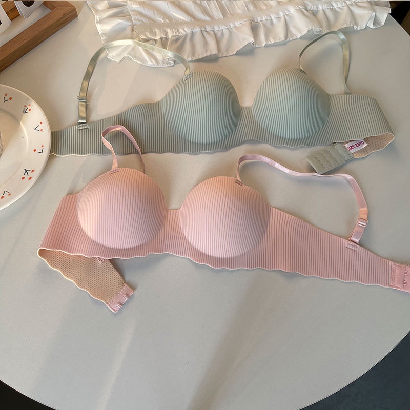 Áo Ngực Không Gọng Mềm Mại Kẻ Sọc Size 32-38AB Có Thể Điều Chỉnh Quyến Rũ Cho Nữ