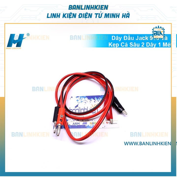 Dây Đầu Jack 910 Và Kẹp Cá Sấu 2 Dây 1 Mét