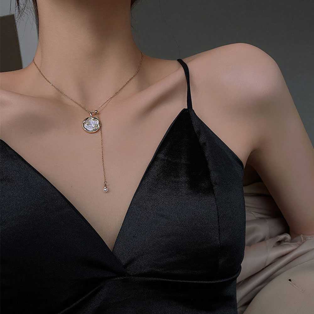 Dây Chuyền Ngôi Sao Đính Ngọc Trai Thời Trang Cho Nữ