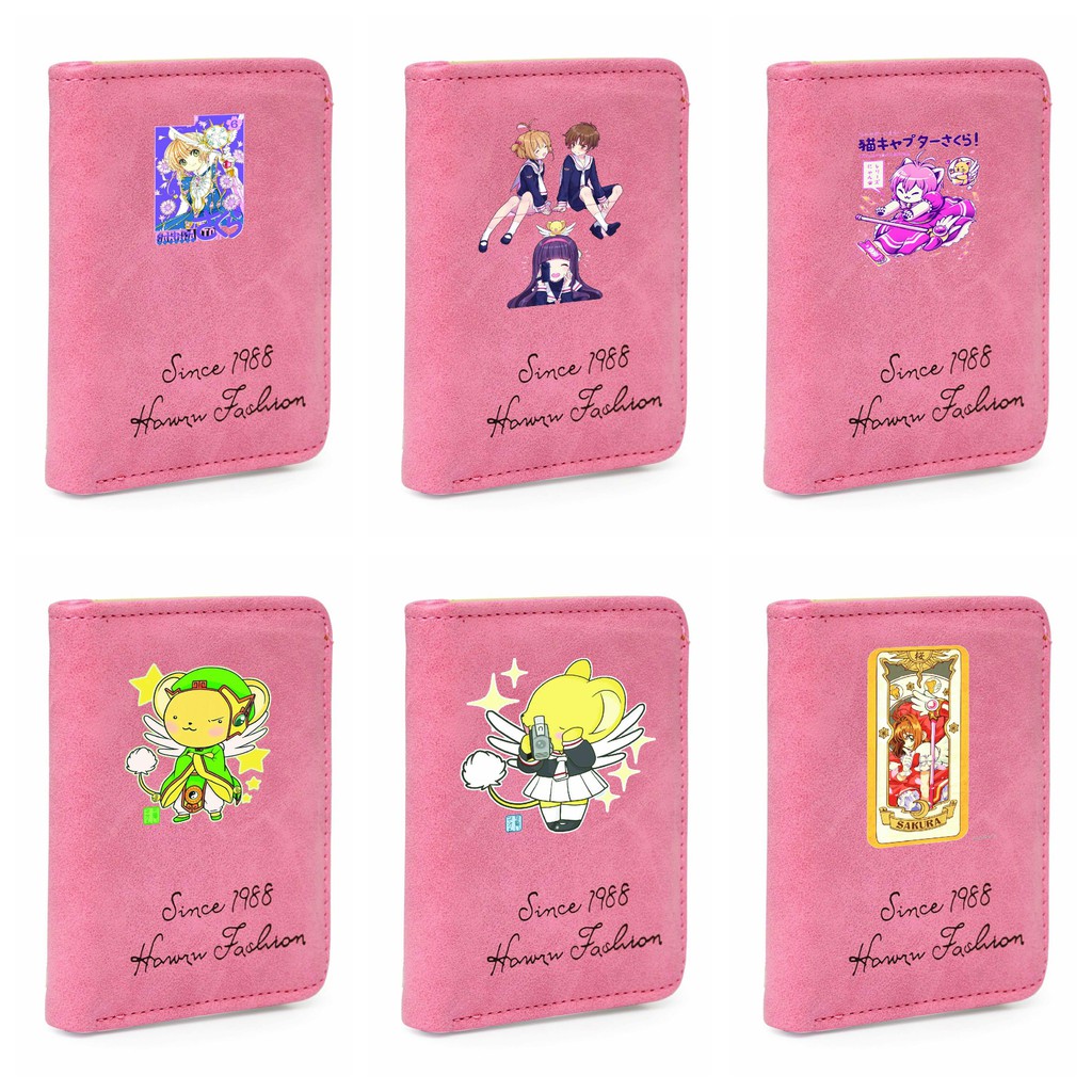 Ví ngắn hồng cầm tay IN HÌNH Cardcaptor Sakura Sailor Moon Kanojo Okarishimasu Dịch Vụ Bạn Gái Thuê chibi anime