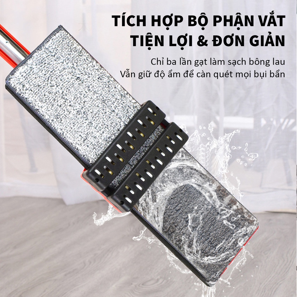 Cây lau nhà tự vắt đa năng thông minh xoay 360 độ SAGOKER, mã CLN837