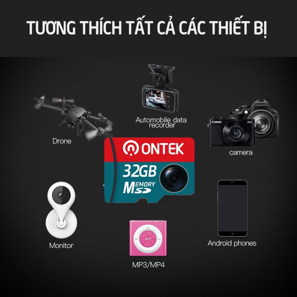 Thẻ nhớ micro SD ONTEK 32G tốc độ lên đến 80M/s chuyên dùng camera