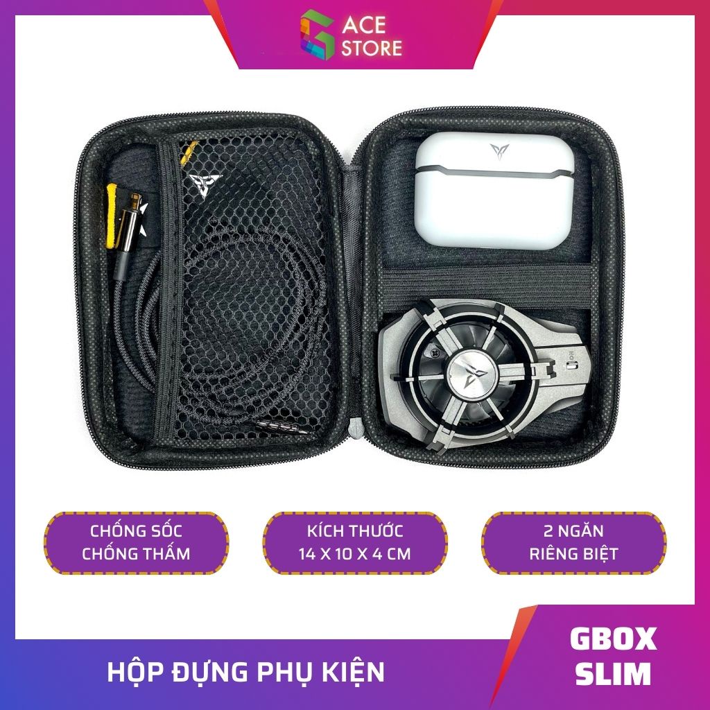Hộp túi phụ kiện điện thoại GBOX SLIM, túi công nghệ chống sốc cho phụ kiện gaming, pin dư phòng, tai nghe, bộ sạc