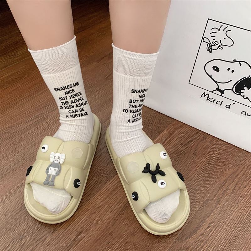 JY300-D8  Dép bánh mì xốp đúc nguyên khối chất cao su mềm mang cực êm chân