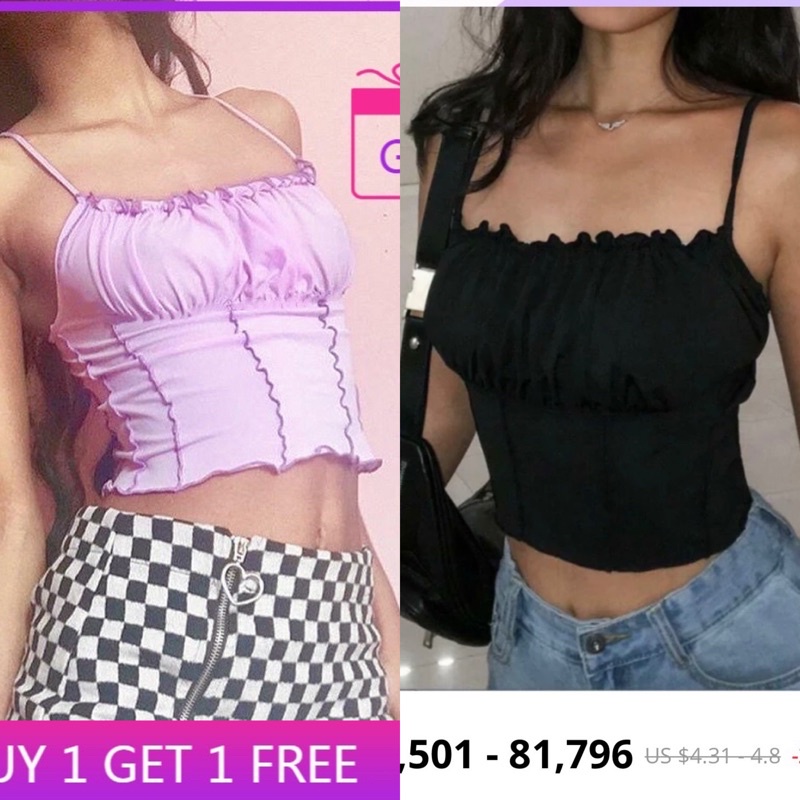 Áo 2 dây nhún ngực ulzzang