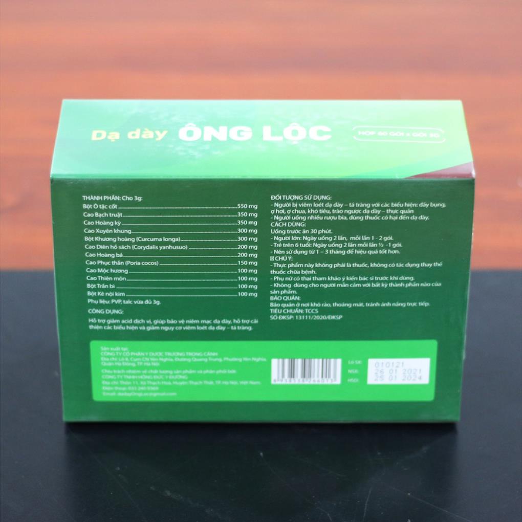 Dạ dày Ông Lộc - Hỗ trợ giảm acid dịch vị, giúp bảo vệ niêm mạc dạ dày