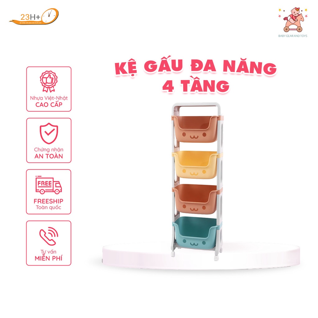 Kệ Gấu Đa Năng 4 Tầng - Nhựa Việt Nhật