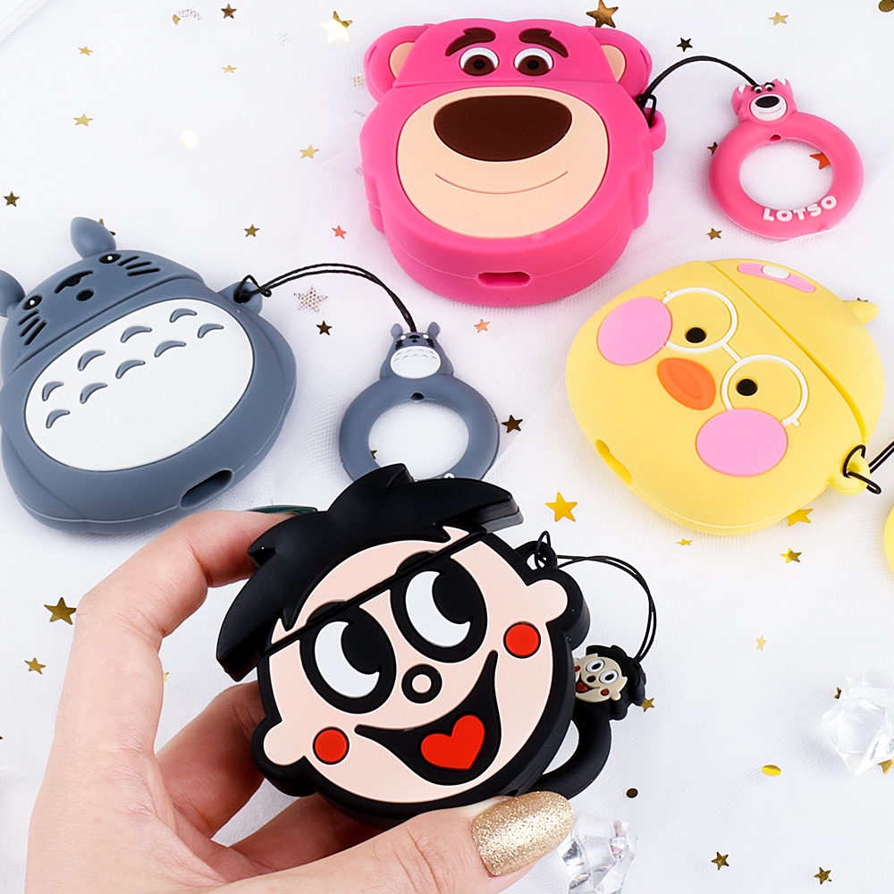 Cute Cartoon Wireless Bluetooth Headset Case For AirPods 1/2 Soft Silicone Earphone Charging Box Cover Cover