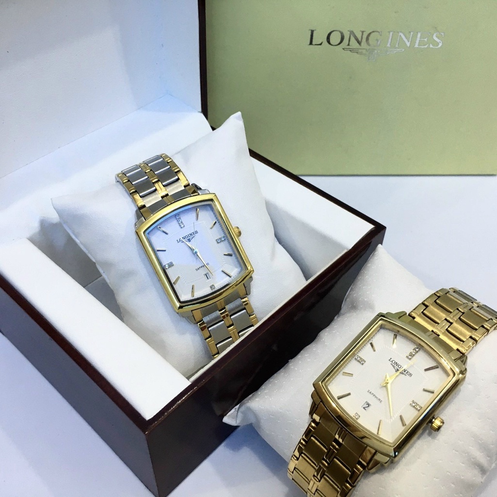 Đồng Hồ ..Longines Nam Mặt Vuông Máy Nhật 88069M Khoá Bướm Dây Đúc Đặc Longines-Shop | BigBuy360 - bigbuy360.vn