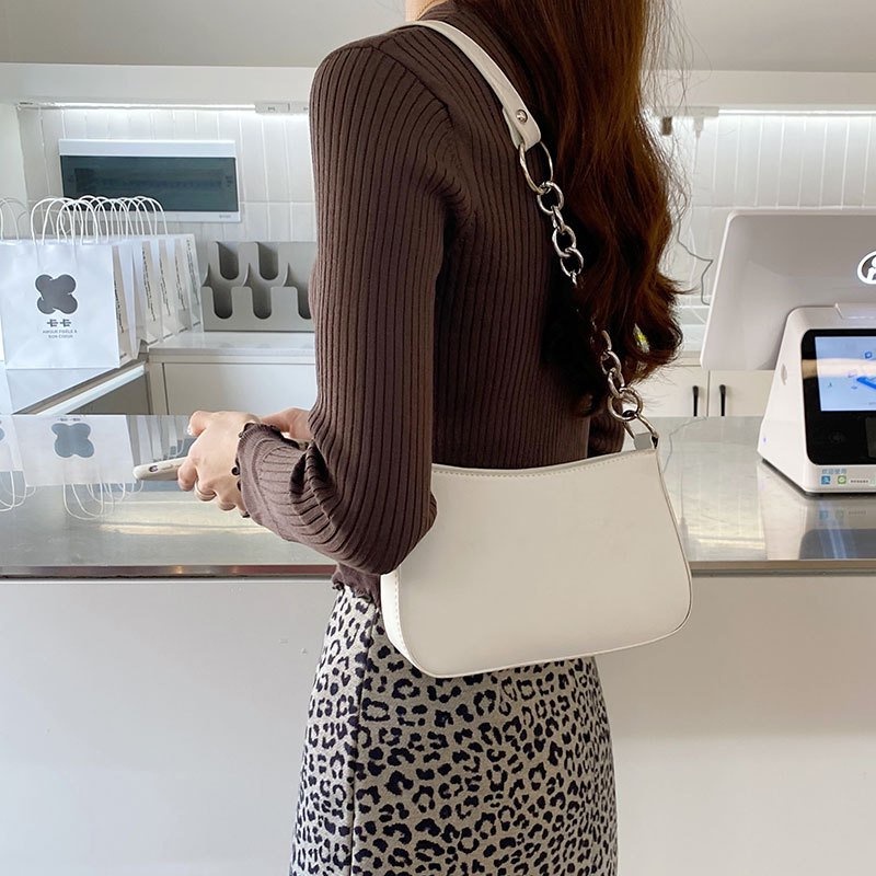 Túi xách nữ đeo chéo kẹp nách da mềm trơn form đẹp phong cách Hàn Quốc hiện đại CV21