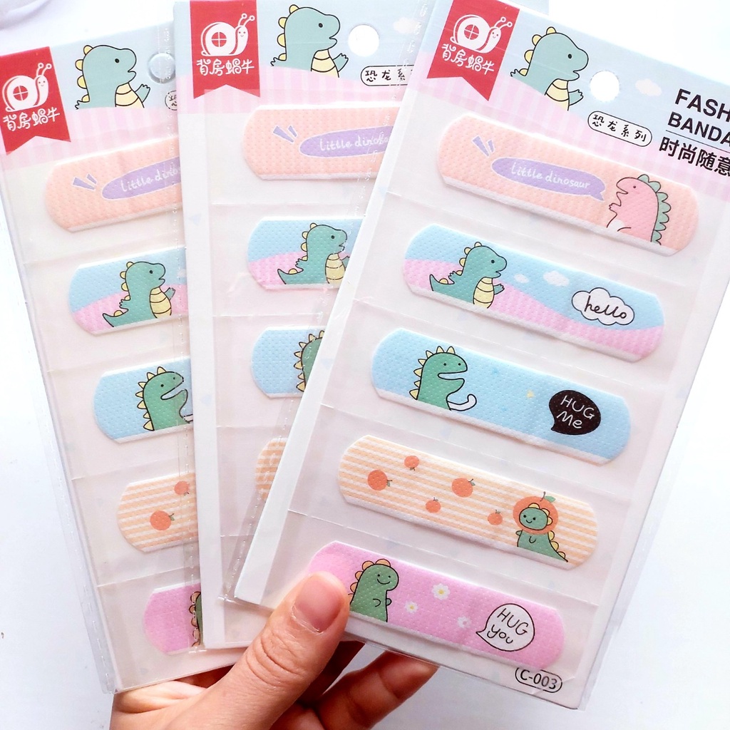 Vỉ 5 Băng dán cá nhân hoạt hình nhiều mẫu dễ thương