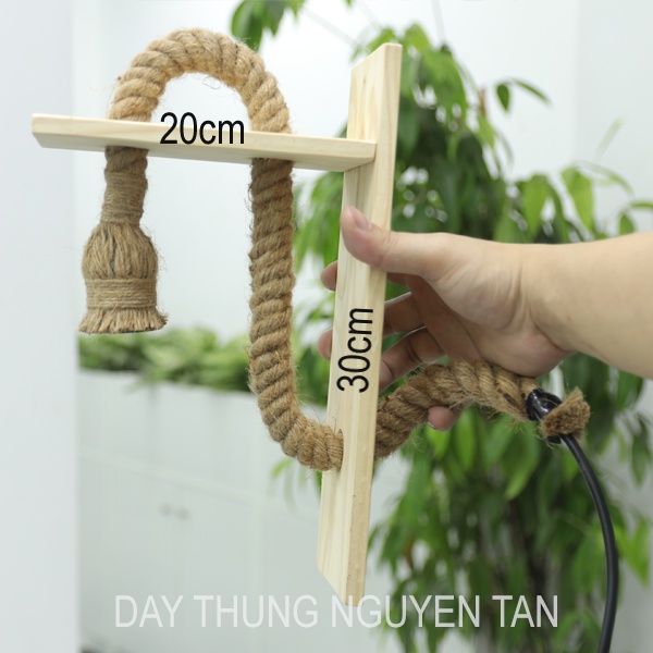 Đèn treo tường decor trang trí, đèn dây thừng trang trí