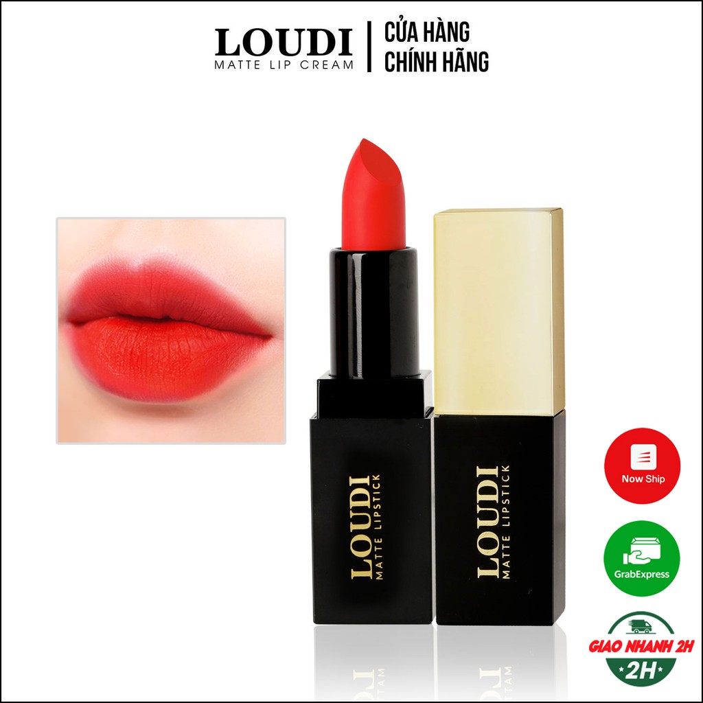 Son sáp lì màu cam đỏ 3.5g Loudi LDS07CĐ chính hãng | BigBuy360 - bigbuy360.vn