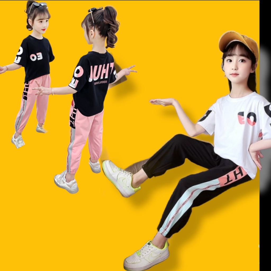 Quần áo trẻ em bé gái 30kg đến 50kg size đại cồ sét quần dài áo cộc nhiều màu sắc SUMIKIDS