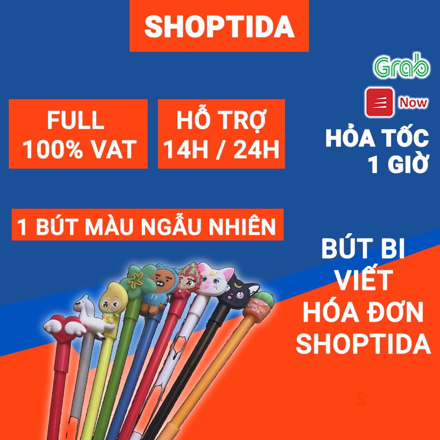 Bút bi nước ghi đơn hàng nhiều màu ngộ nghĩnh 0.5mm 1 chiếc hình ngẫu nhiên Shoptida