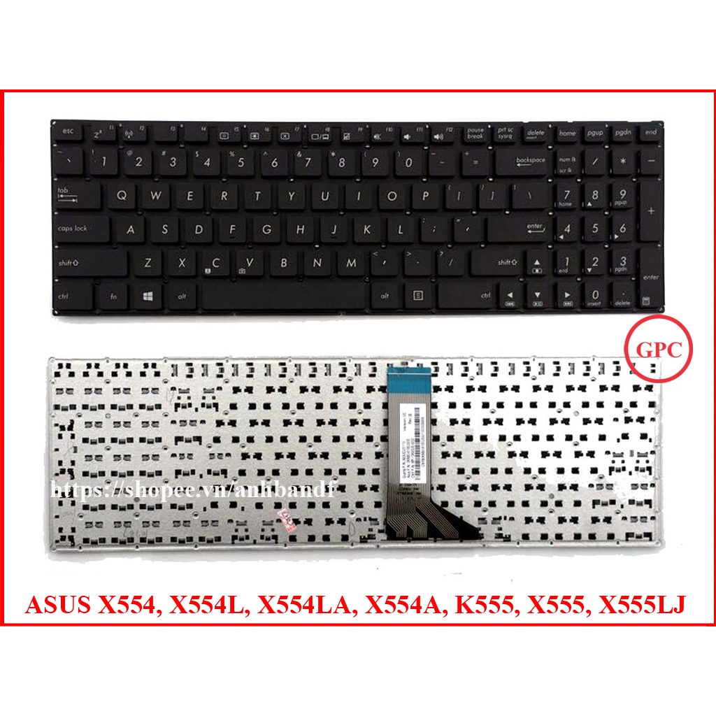 Bàn Phím Asus X554 X554L X554LA X554A K555 X555 X555LJ R565L New 100% New