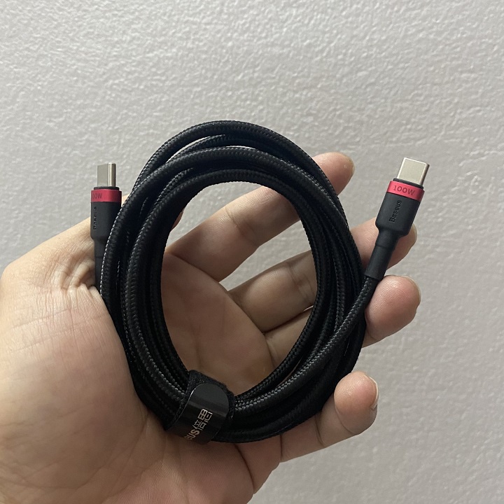 Cáp sạc nhanh Baseus Type-C to Type-C công  suất 100W dài 2m PD2.0 dùng cho lPa/ M.B/ Laptop/ Smartphone